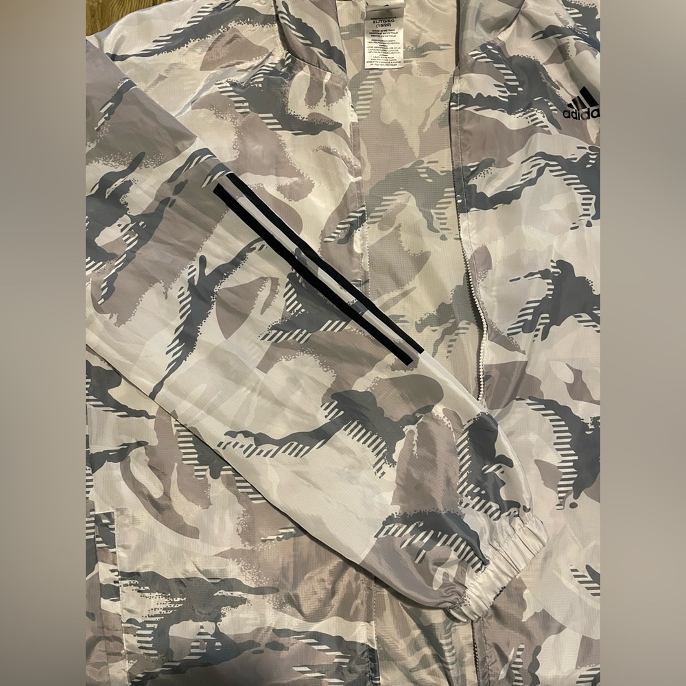 Adidas Grey Camo Windbreaker